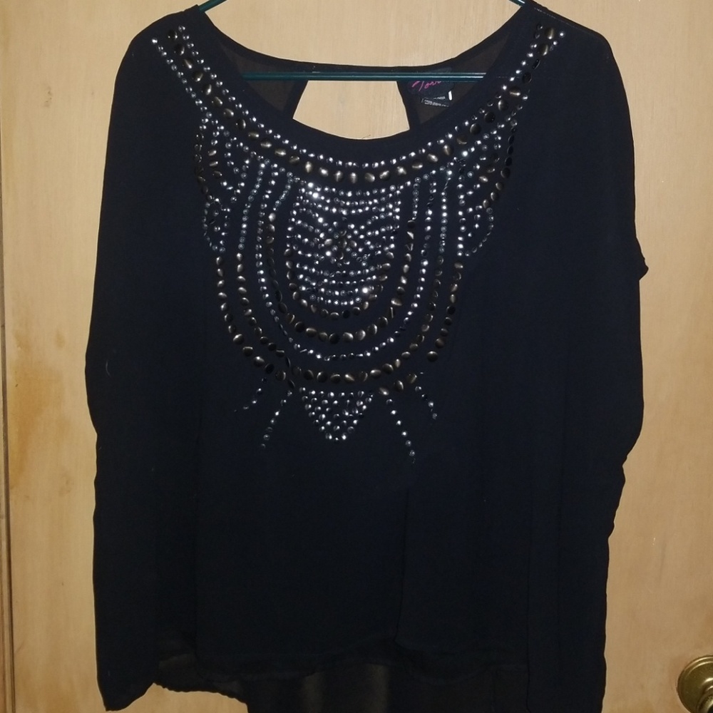Black torrid shirt with studs
